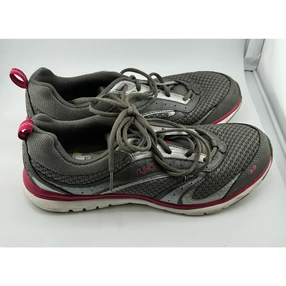 Ryka Cloudwalk Gray and Pink‎ Athletic Running Shoes Sneakers Women's Size 9.5